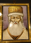 Св.Николай Чудотворец, ростовская финифть, серебро, золочение.