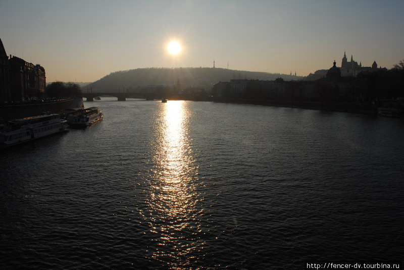 Вид на Влтаву Прага, Чехия