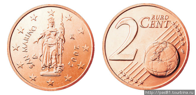 Монеты. Сан-Марино. Евроособенности Сан-Марино