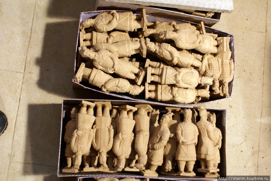 Глиняные солдатики в коробке Сиань, Китай