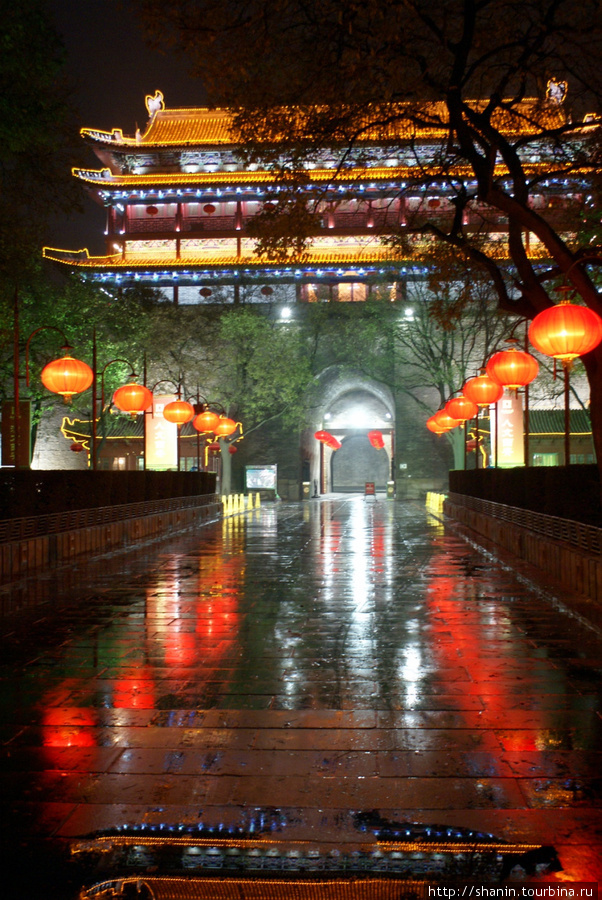 Городские ворота в Сиане Сиань, Китай