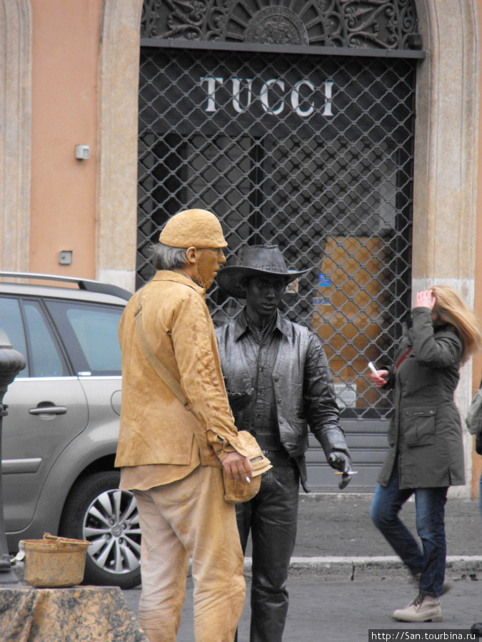 Перекур.Живые статуи. Италия
