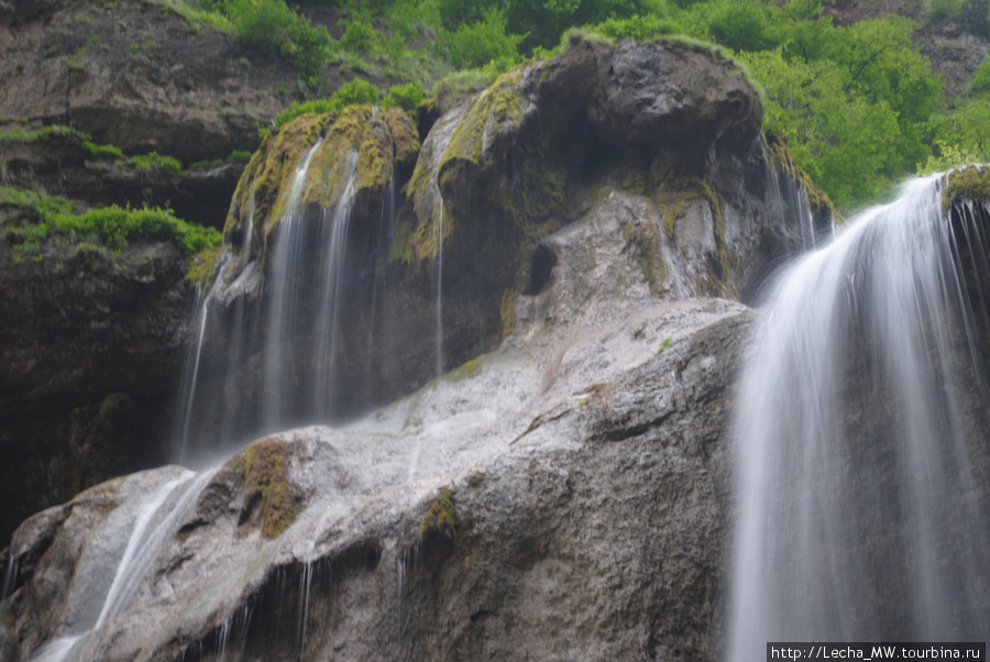 Чегемские водопады вечером Кабардино-Балкария, Россия