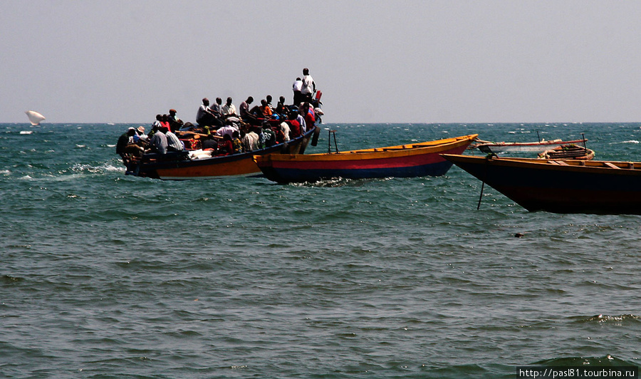 Наша лодка шла вдоль берега до последней Танзанийской деревушке. Вроде бы, там должен быть наземный погранпереход. Местные такими мелочами, как штампы, не сильно интересуются... Озеро Танганьика, Танзания