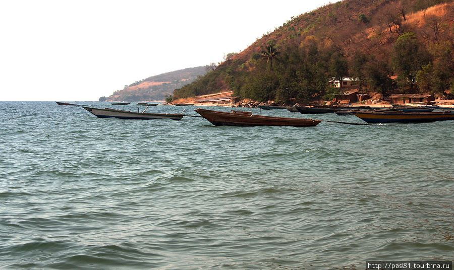 Раз в час — полтора на берегу попадается деревушка. Озеро Танганьика, Танзания
