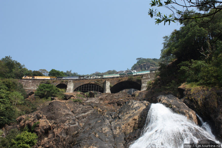 Водопад Дудхсагар Штат Гоа, Индия