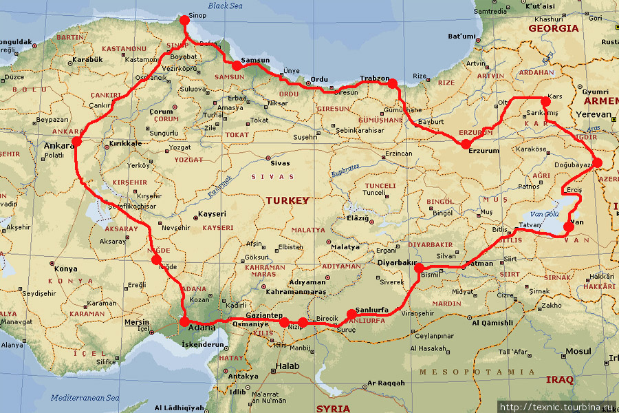 Проект путешествия в Турцию