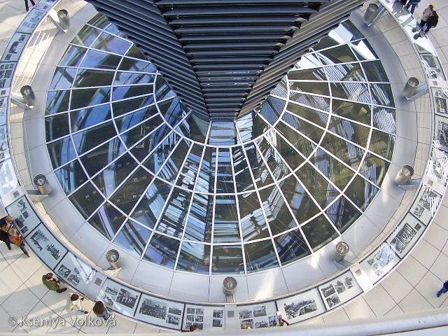 стеклянный купол Рейхстаг Берлин, Германия