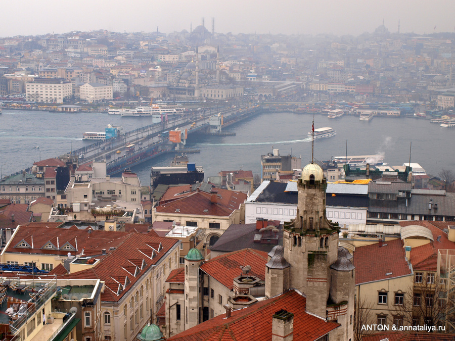 Виды с Галатской башни Стамбул, Турция
