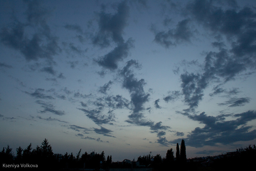 закат над городом Лимассол, Кипр