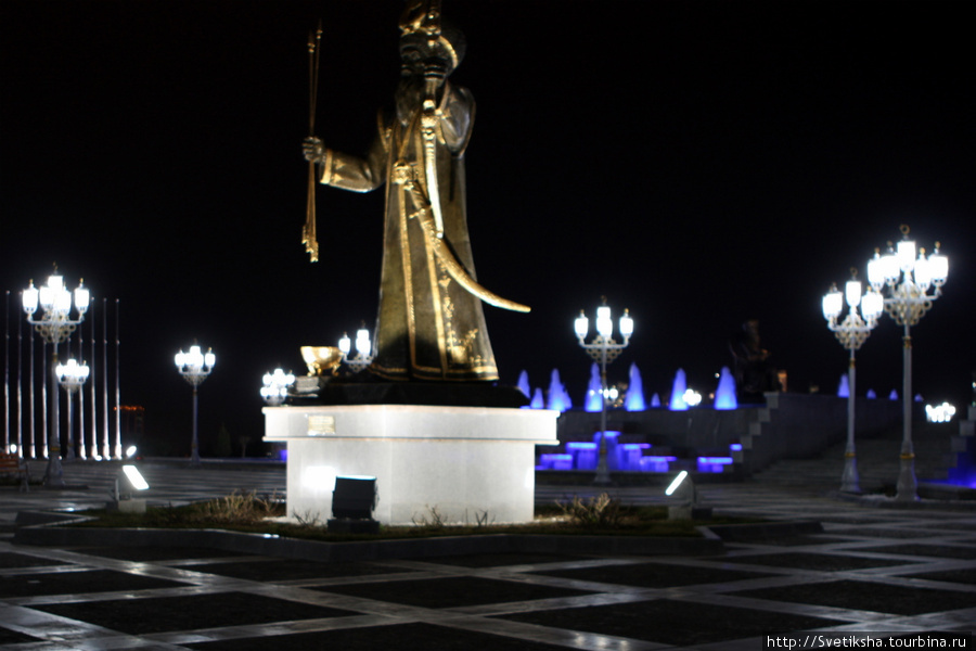 Ночной Ашхабад Ашхабад, Туркмения