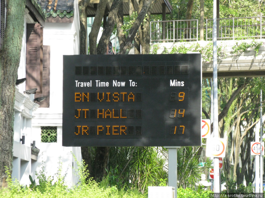На дорогах цифры = в зависимости от загруженности дорог изменяются Сингапур (город-государство)