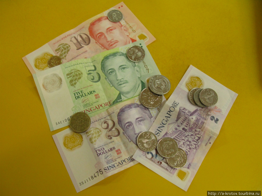 ДЕНЬГИ

1 доллар Сингапура = 0,8 американского доллара =
24 рубля.
Деньги (от 2 доддаров) — пластмассовые Сингапур (город-государство)
