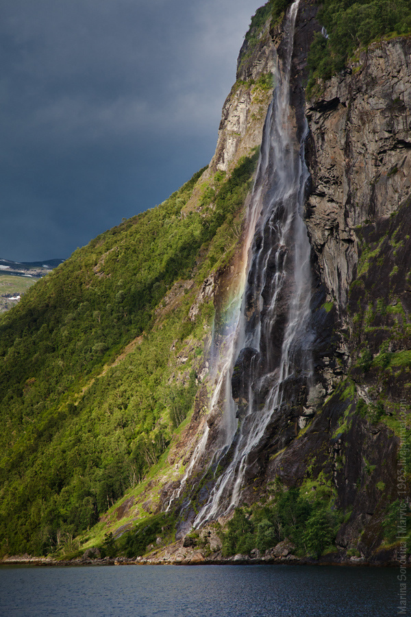 Водопад 7 сестер Гейрангер - Гейрангерфьорд, Норвегия