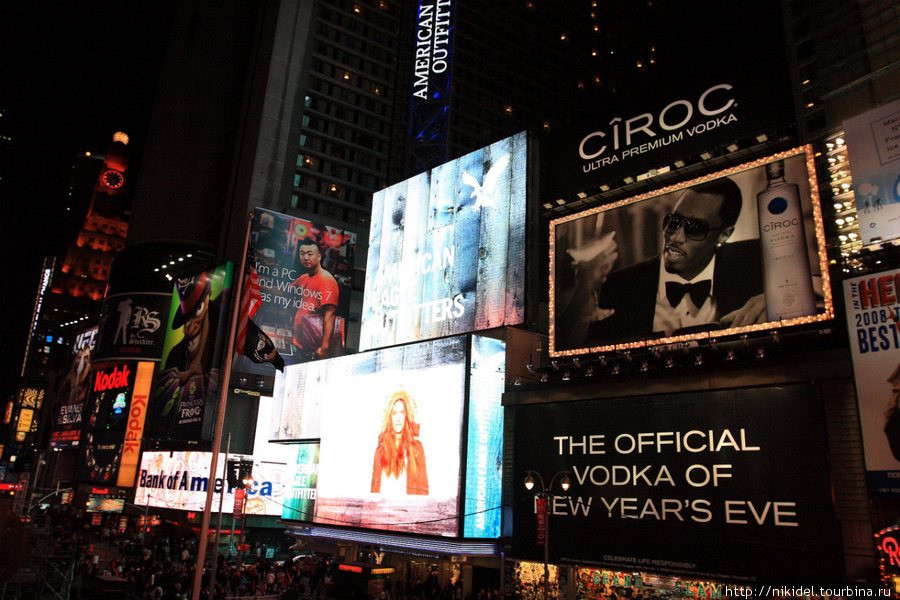 рекламы на Times Square Нью-Йорк, CША