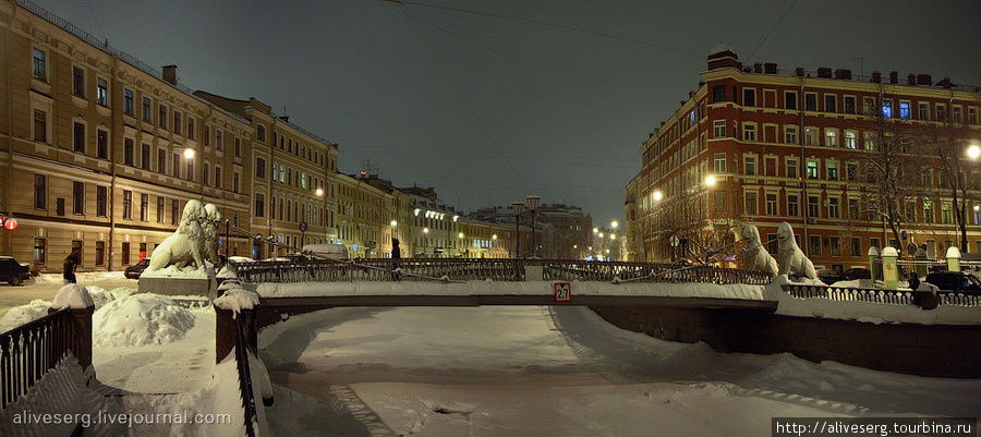 Канал Грибоедова, февральские прогулки вечерами Санкт-Петербург, Россия