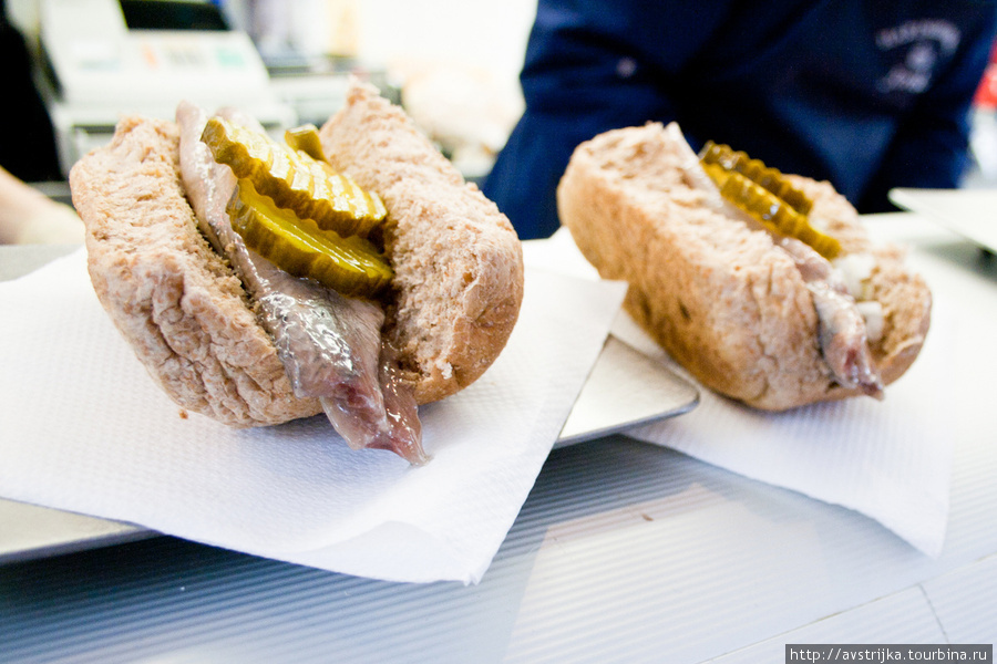 сэндвичи с селедкой Амстердам, Нидерланды