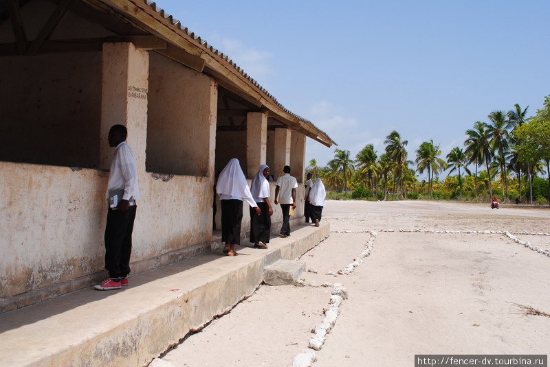В школах строгий дресс-код. Старшеклассники носят черно-белую форму, младшие классы — сине-белую. Остров Занзибар, Танзания