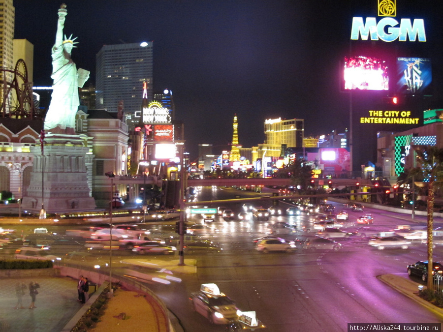 Las Vegas Strip ночью Лас-Вегас, CША