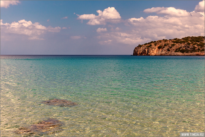 Лучший пляж на Крите Агиос-Николаос, Греция