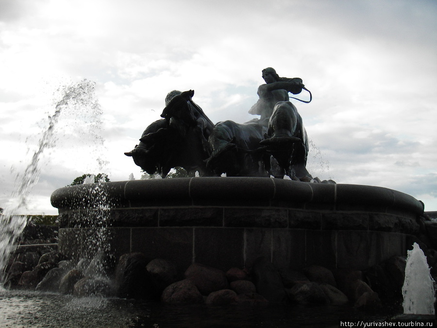 Копенгаген, фонтан Гефиона Дания
