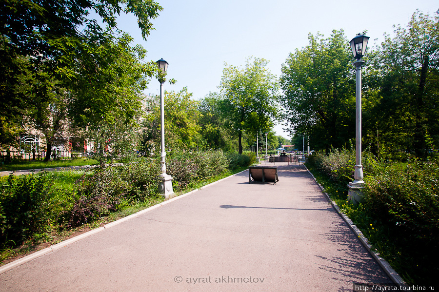 один из парков в городе Магнитогорск, Россия