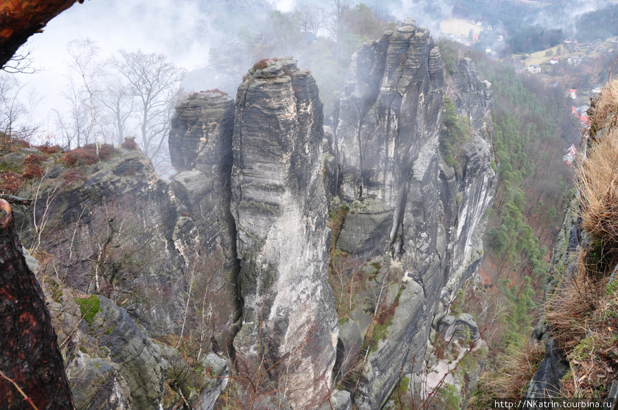 Скалы Бастай или “Саксонская Швейцария”. Саксонская Швейцария Национальный Парк, Германия