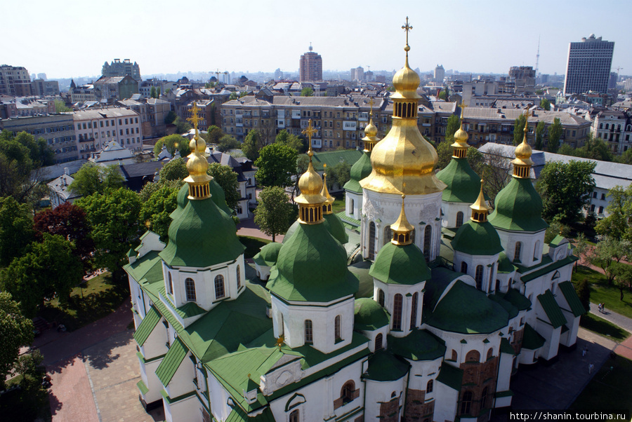 Софийский собор в Киеве — вид с колокольни Киев, Украина