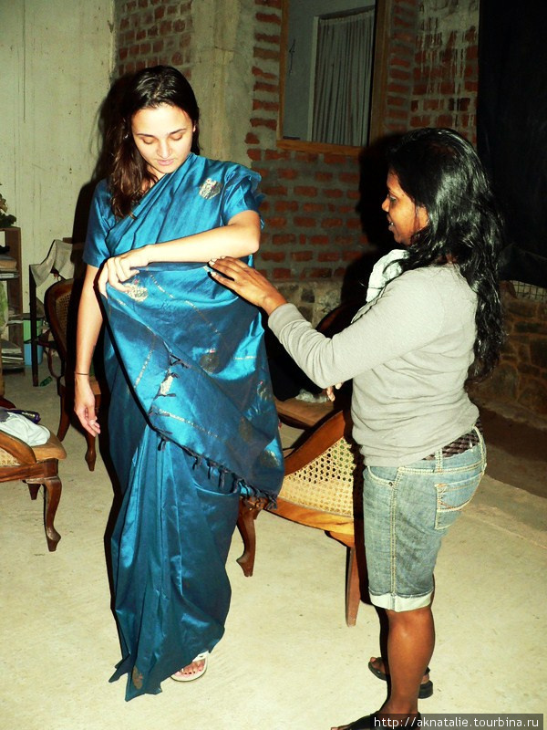 Как носить сари Канди, Шри-Ланка