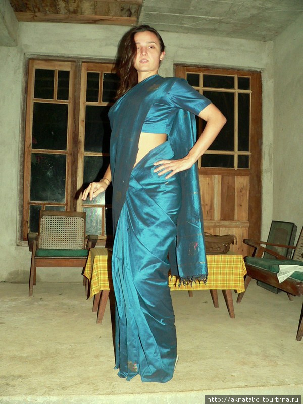 Как носить сари Канди, Шри-Ланка