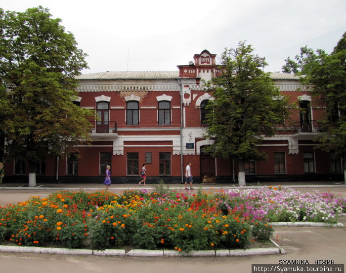 Улица Н. Гоголя. Библиотека Нежинского Государственного университета. Здание 1899 года. Нежин, Украина