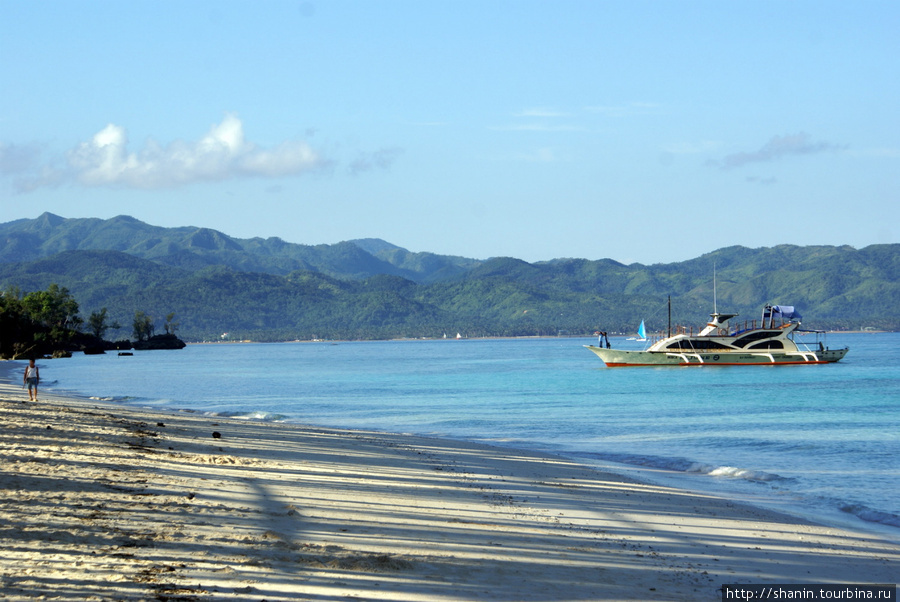 Песчаный пляж на острове Боракай Остров Боракай, Филиппины