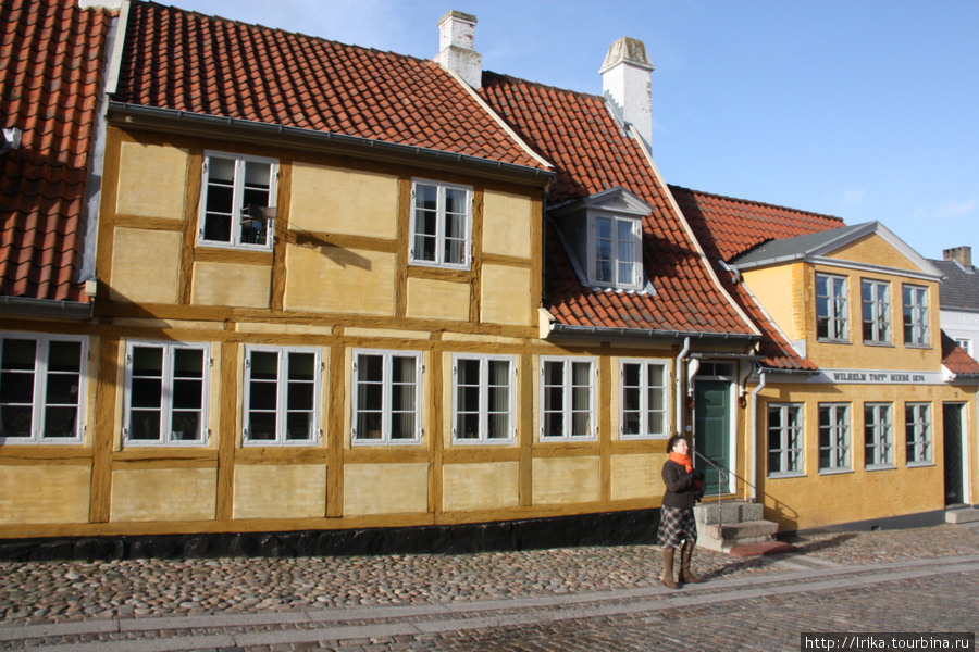 Старинные улочки древней столицы Роскильде, Дания