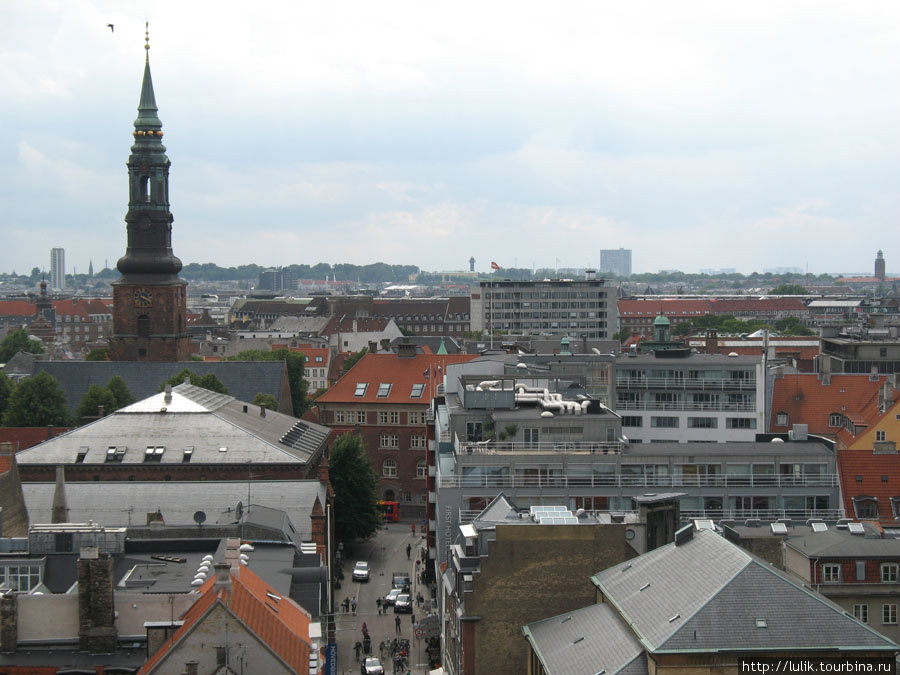 Копенгаген. Виды с Круглой башни. Копенгаген, Дания