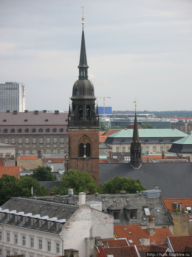 Копенгаген. Виды с Круглой башни. Копенгаген, Дания