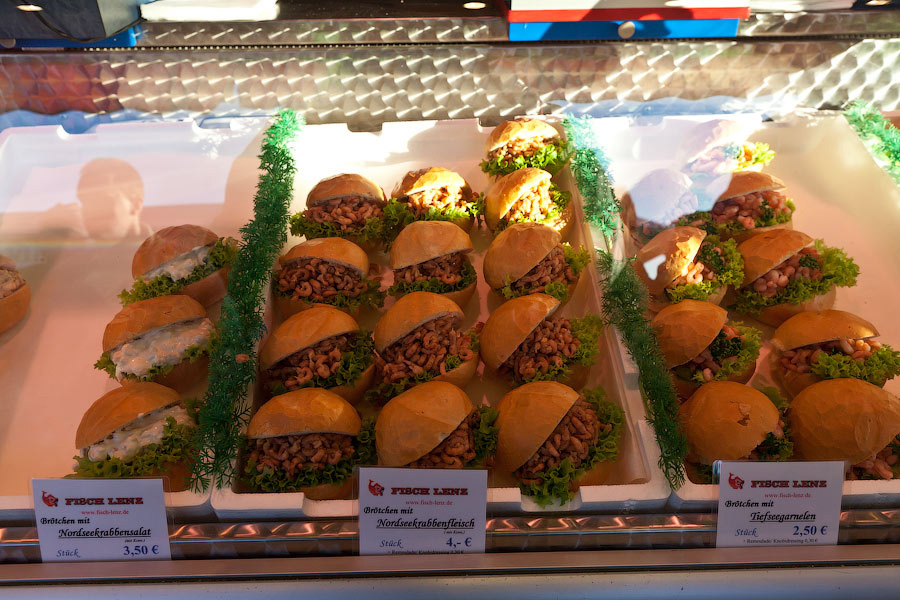 Традиционные бургеры с креветками Гамбург, Германия