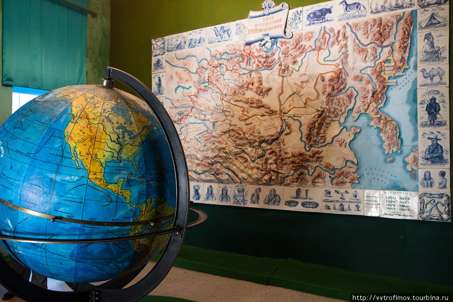 Карта путешествий Пржевальского