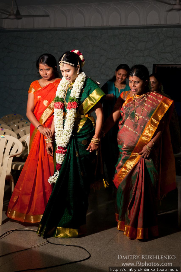 Традиционная индийская свадьба в штате Tamil Nadu, India Ченнаи, Индия