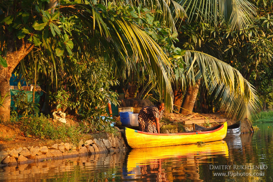 Каналы Кералы - Kerala Backwaters Аллеппи, Индия