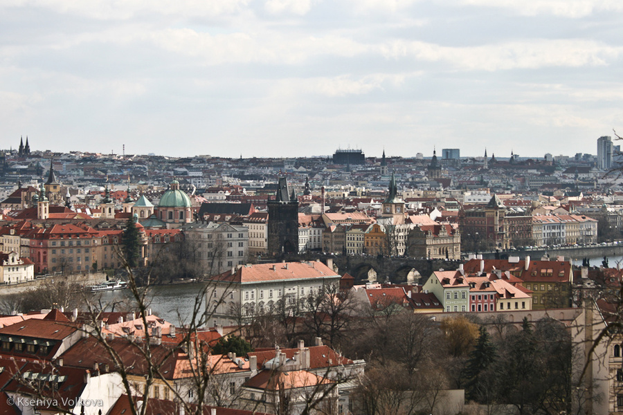 Прага с высоты Пражского Града Прага, Чехия