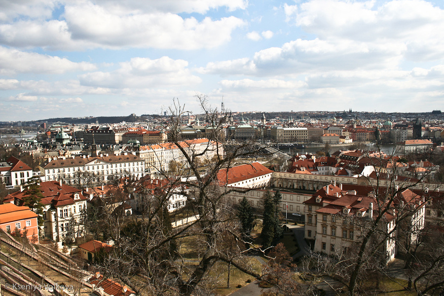 Прага с высоты Пражского Града Прага, Чехия
