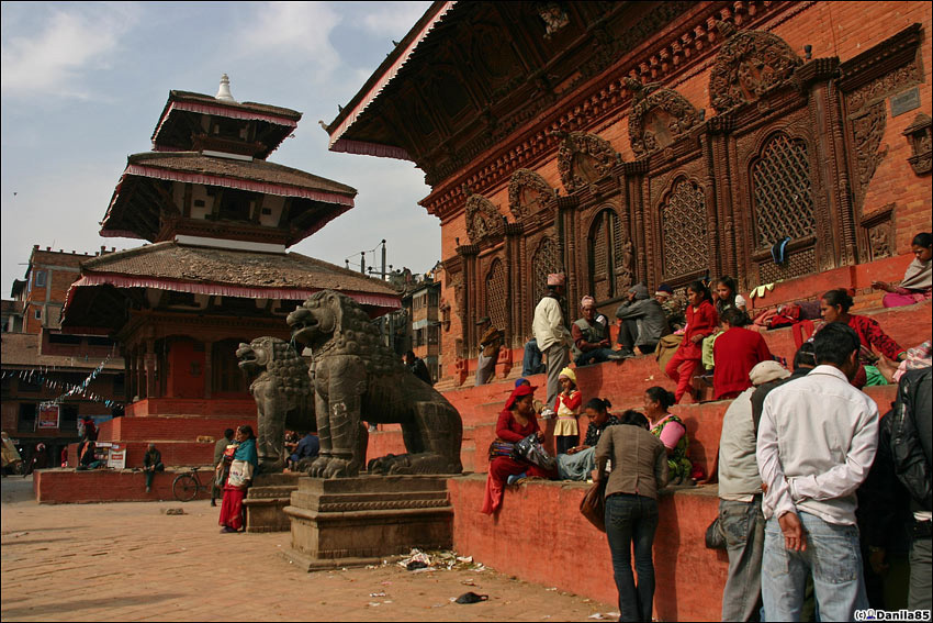 Храмы на площади. Катманду, Непал