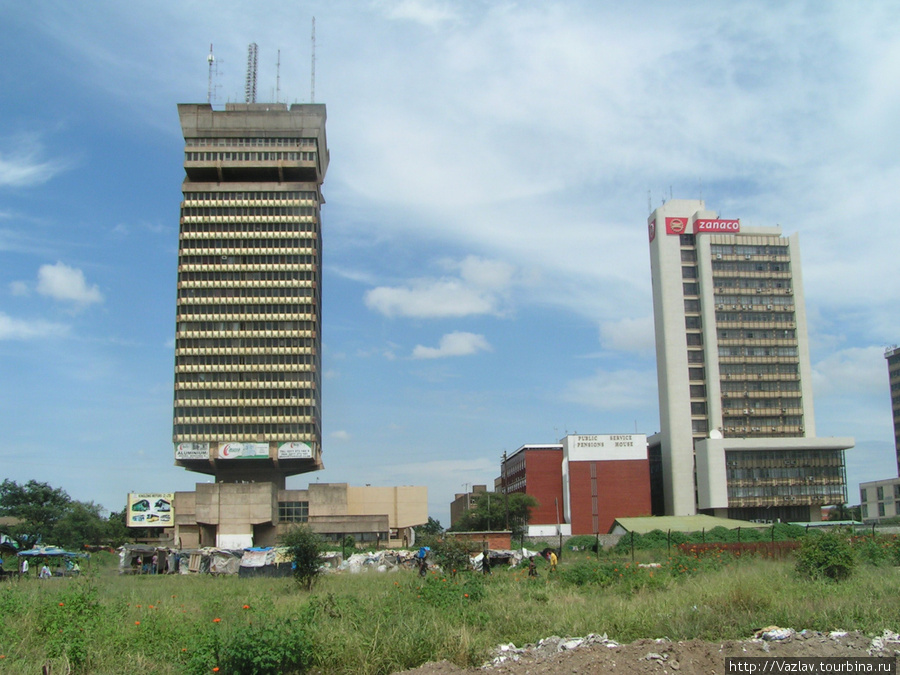 Современные здания Лусака, Замбия