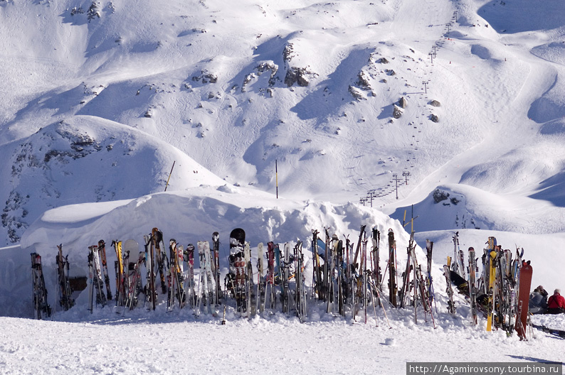 Обращает на себя внимание доминирование лыж. Лез-Арк, Франция
