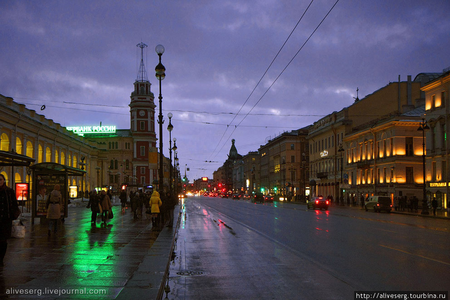 Вечерний Невский проспект Санкт Петербург