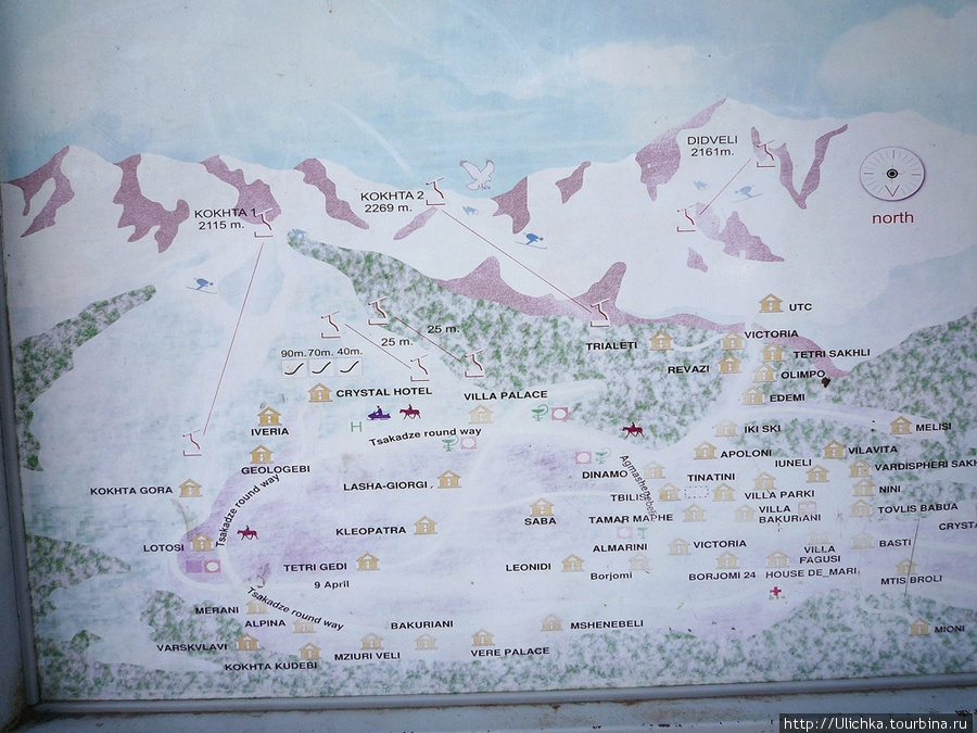Карта курорта. Бакуриани, Грузия