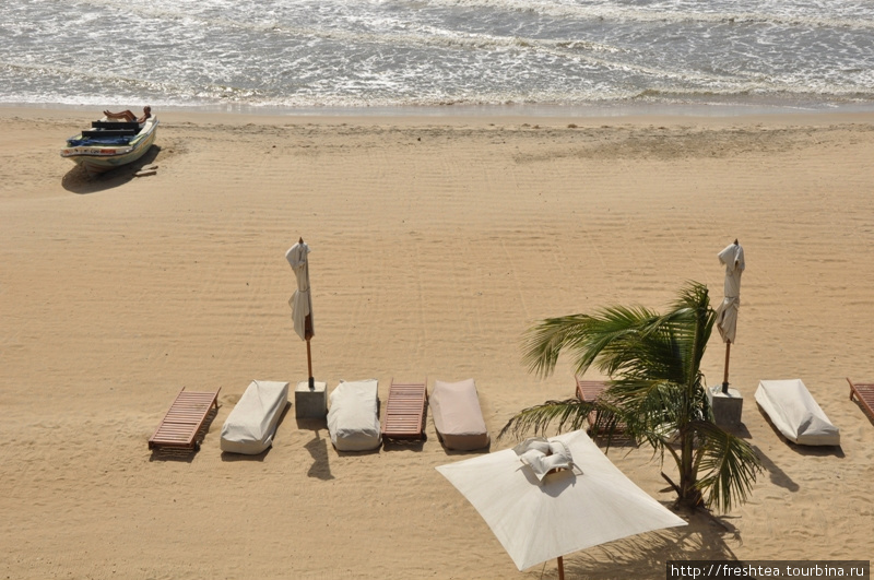 Пляж отеля Jetwing Sea — ты наедине с океаном. Шри-Ланка