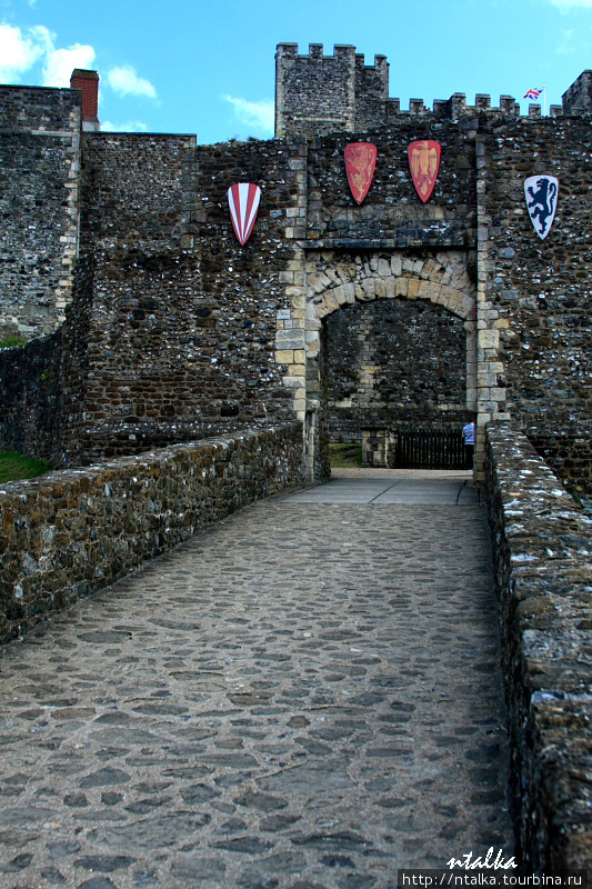 Дувр - море, белые клифы и крепость Дувр, Великобритания