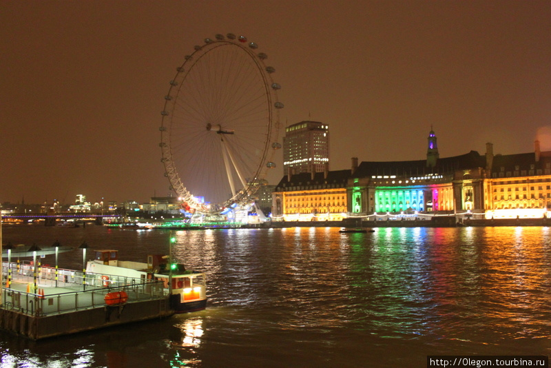 Колесо на реке Темза Лондон, Великобритания