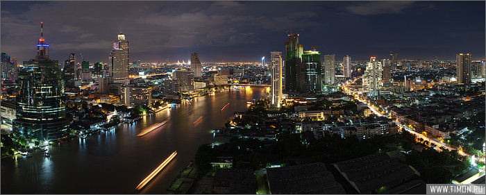 Небоскреб Bayok Sky и ночной Бангкок Бангкок, Таиланд